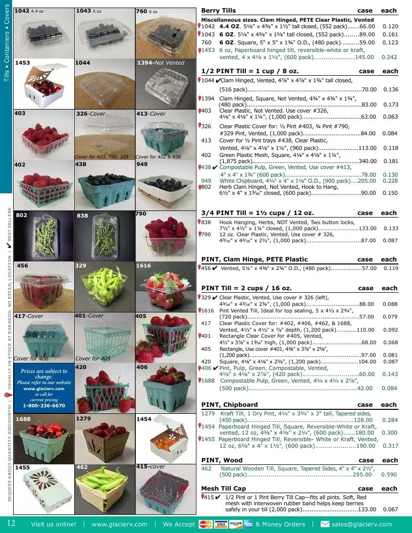 Glacier Valley Enterprises Produce Supplies Catalog Weekly Ad January 1 - December 31, 2026