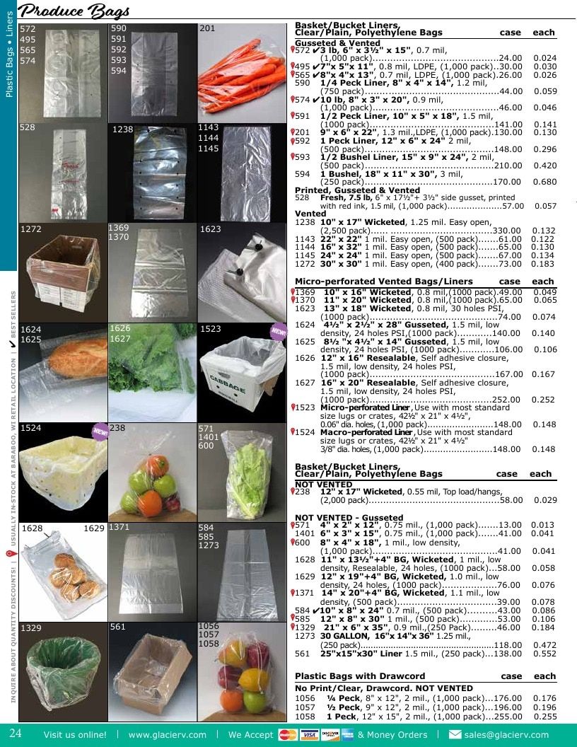 Glacier Valley Enterprises Produce Supplies Catalog Weekly Ad January 1 - December 31, 2026