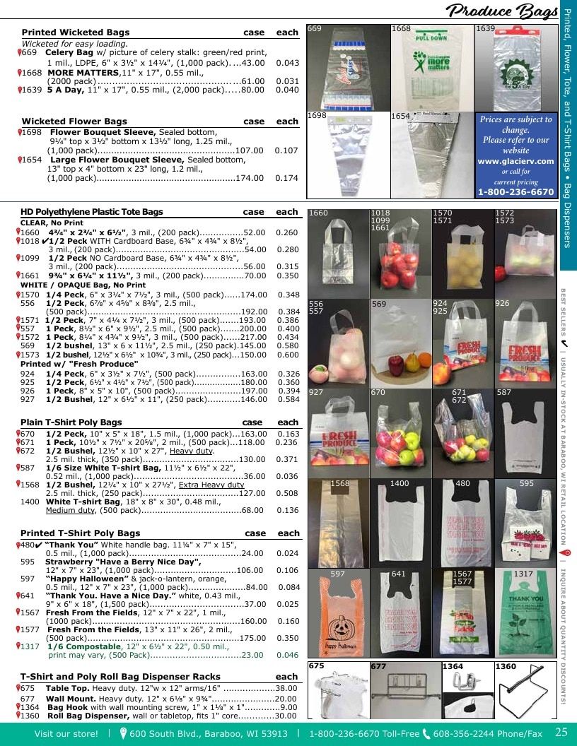 Glacier Valley Enterprises Produce Supplies Catalog Weekly Ad January 1 - December 31, 2026