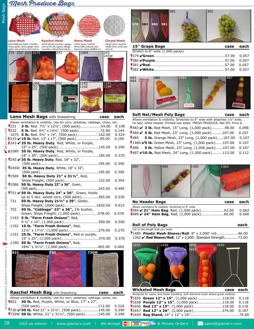 Glacier Valley Enterprises Produce Supplies Catalog Weekly Ad January 1 - December 31, 2026