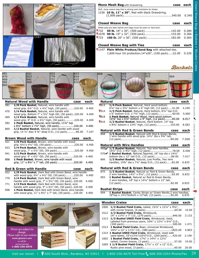 Glacier Valley Enterprises Produce Supplies Catalog Weekly Ad January 1 - December 31, 2026