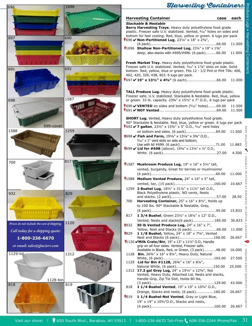 Glacier Valley Enterprises Produce Supplies Catalog Weekly Ad January 1 - December 31, 2026