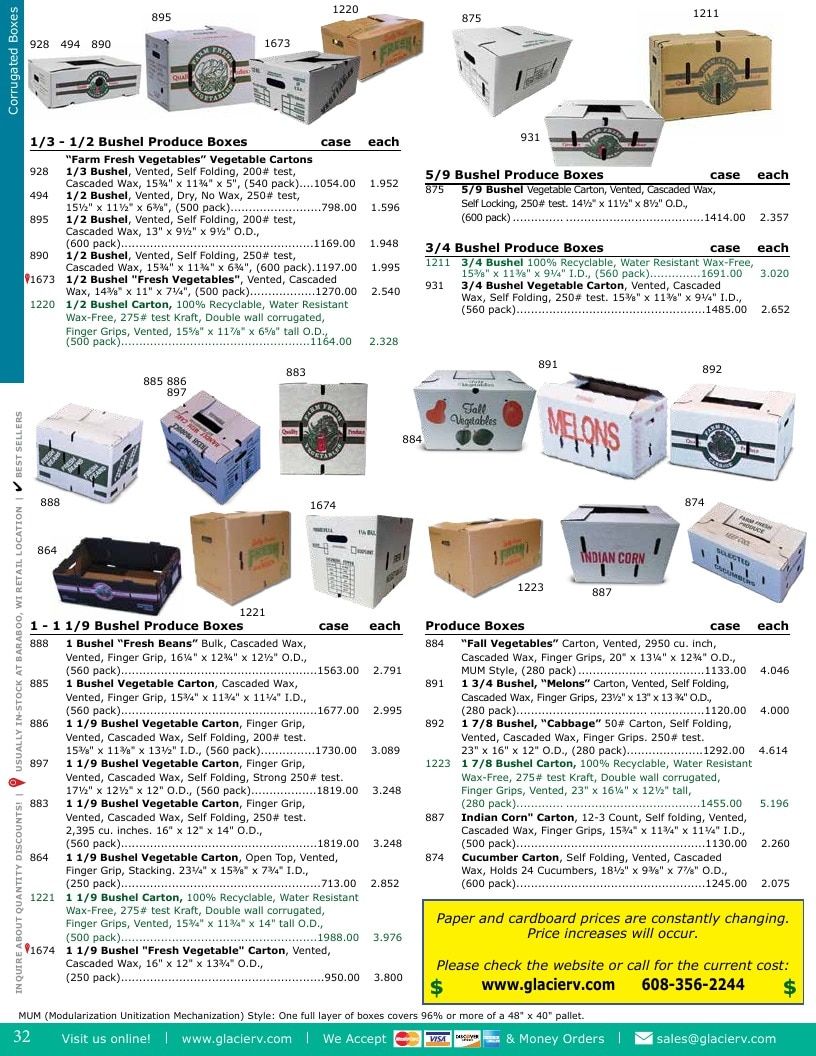 Glacier Valley Enterprises Produce Supplies Catalog Weekly Ad January 1 - December 31, 2026