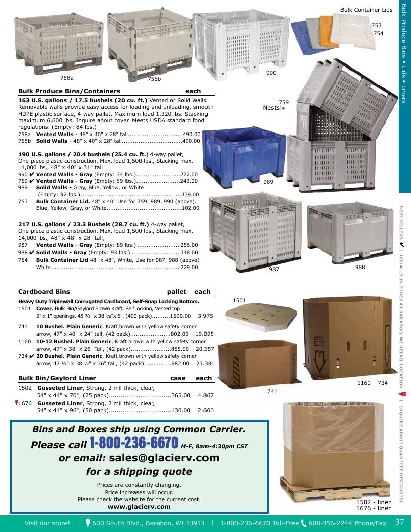 Glacier Valley Enterprises Produce Supplies Catalog Weekly Ad January 1 - December 31, 2026