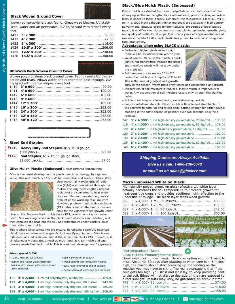 Glacier Valley Enterprises Produce Supplies Catalog Weekly Ad January 1 - December 31, 2026