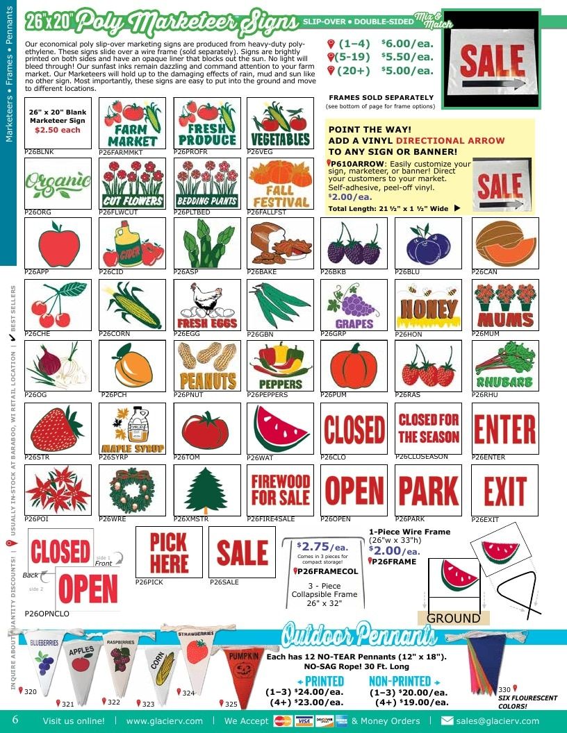 Glacier Valley Enterprises Produce Supplies Catalog Weekly Ad January 1 - December 31, 2026