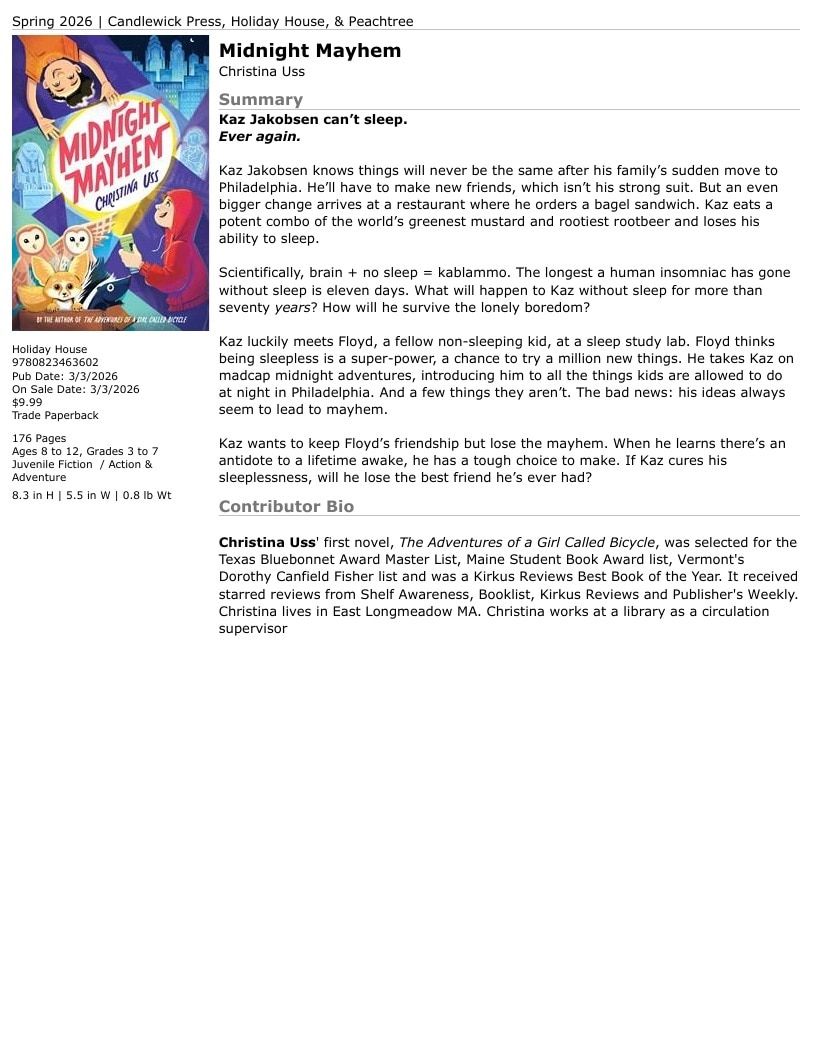 Holiday House Children's Books Catalog Weekly Ad January 1 - December 31, 2026