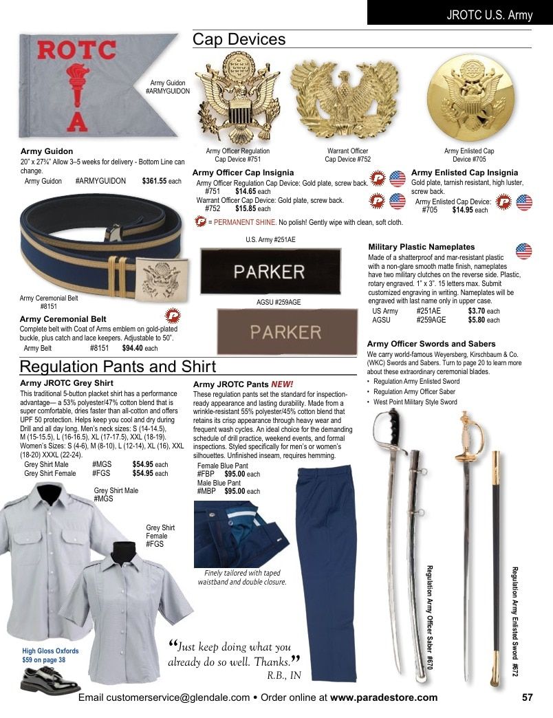 Glendale Parade Store Cadet Catalog Weekly Ad January 1 - December 31, 2026