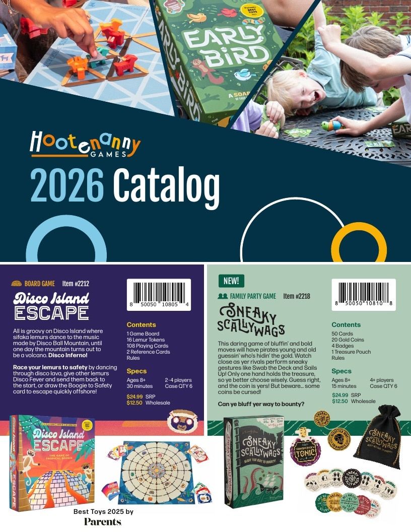 Hootenanny Games Annual Games Catalog Weekly Ad January 1 - December 31, 2026