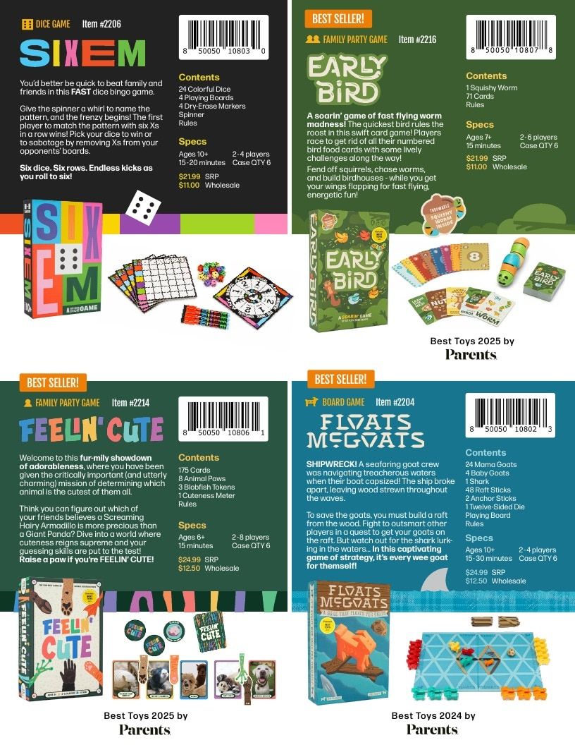 Hootenanny Games Annual Games Catalog Weekly Ad January 1 - December 31, 2026