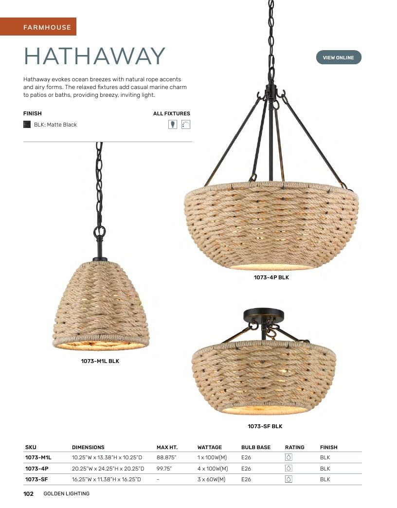 Golden Lighting Lighting Catalog Weekly Ad January 1 - December 31, 2026