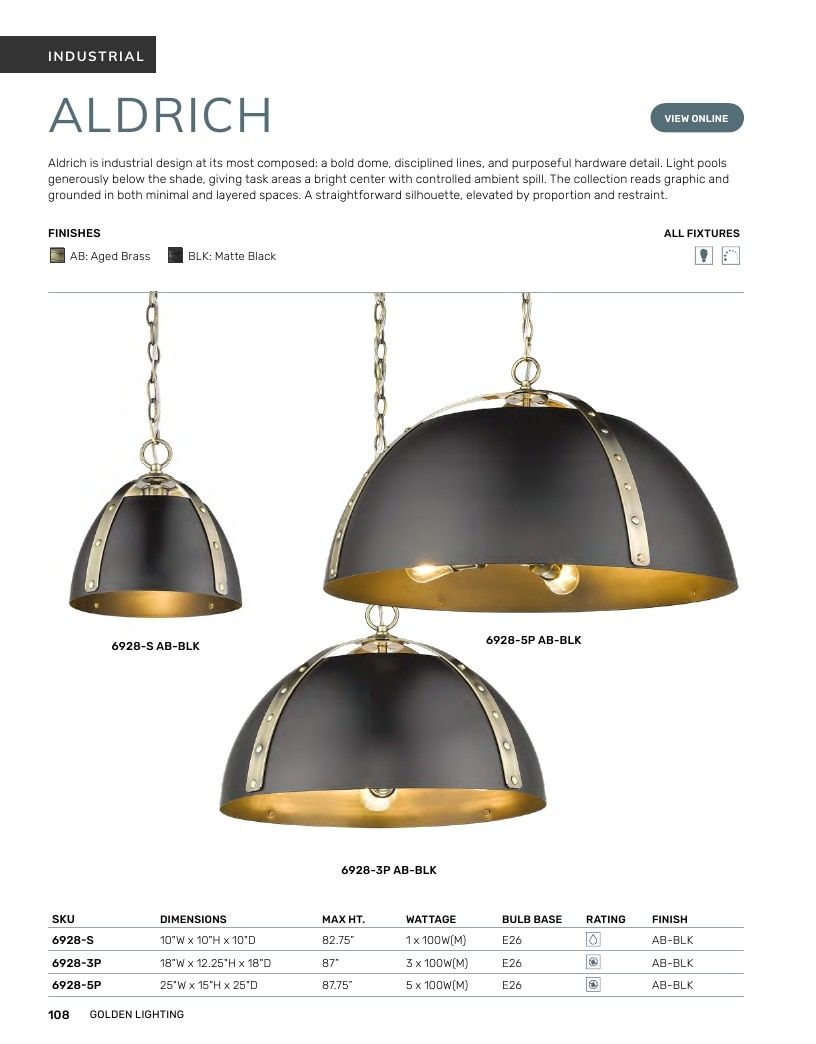 Golden Lighting Lighting Catalog Weekly Ad January 1 - December 31, 2026