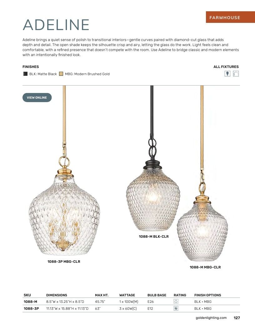 Golden Lighting Lighting Catalog Weekly Ad January 1 - December 31, 2026