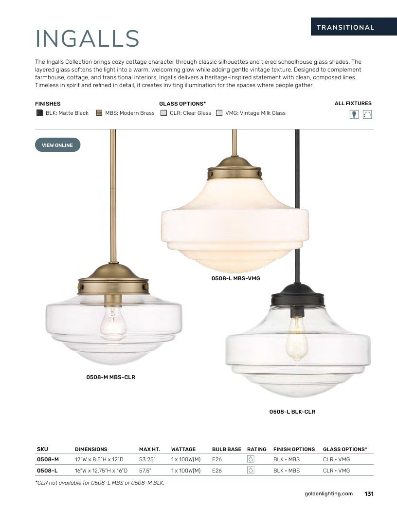 Golden Lighting Lighting Catalog Weekly Ad January 1 - December 31, 2026