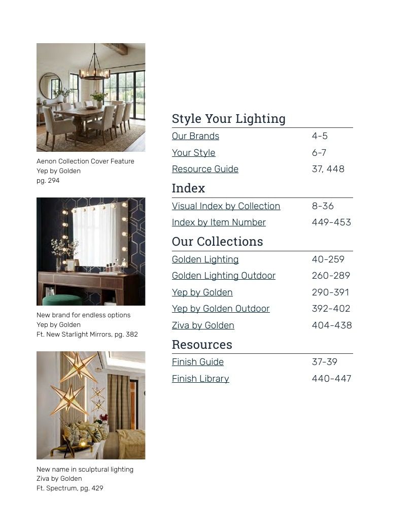 Golden Lighting Lighting Catalog Weekly Ad January 1 - December 31, 2026