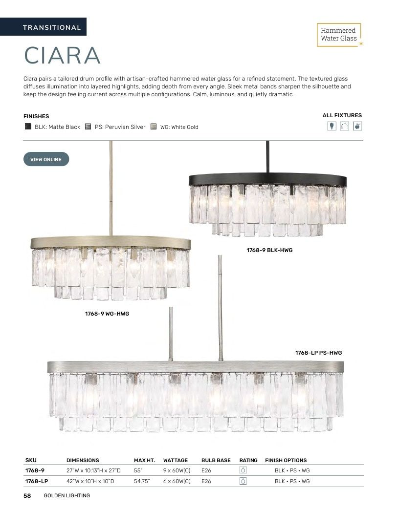 Golden Lighting Lighting Catalog Weekly Ad January 1 - December 31, 2026