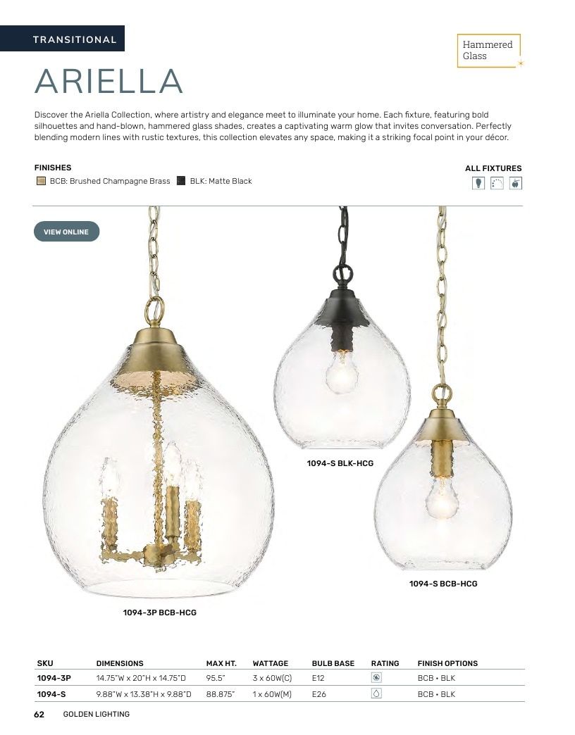 Golden Lighting Lighting Catalog Weekly Ad January 1 - December 31, 2026