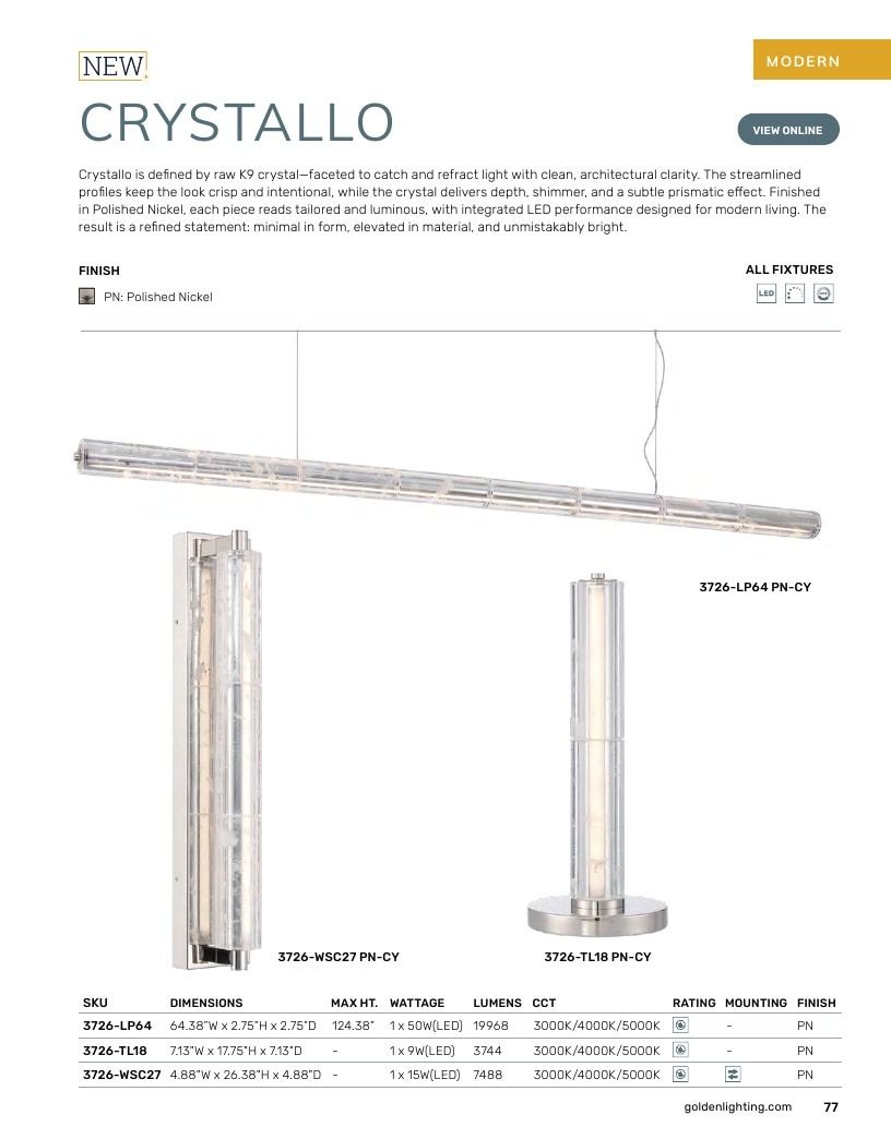 Golden Lighting Lighting Catalog Weekly Ad January 1 - December 31, 2026