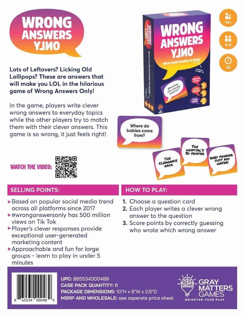 Gray Matters Games Annual Games Catalog Weekly Ad January 1 - December 31, 2026