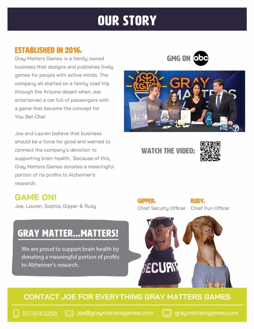 Gray Matters Games Annual Games Catalog Weekly Ad January 1 - December 31, 2026
