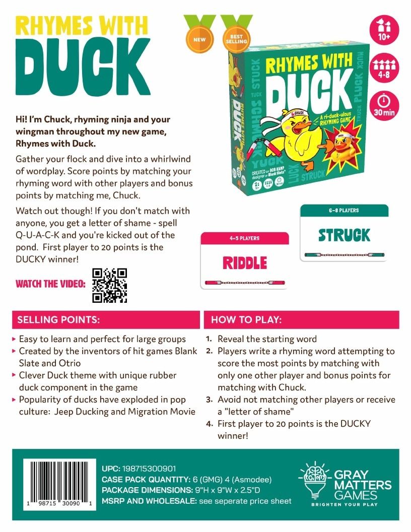 Gray Matters Games Annual Games Catalog Weekly Ad January 1 - December 31, 2026