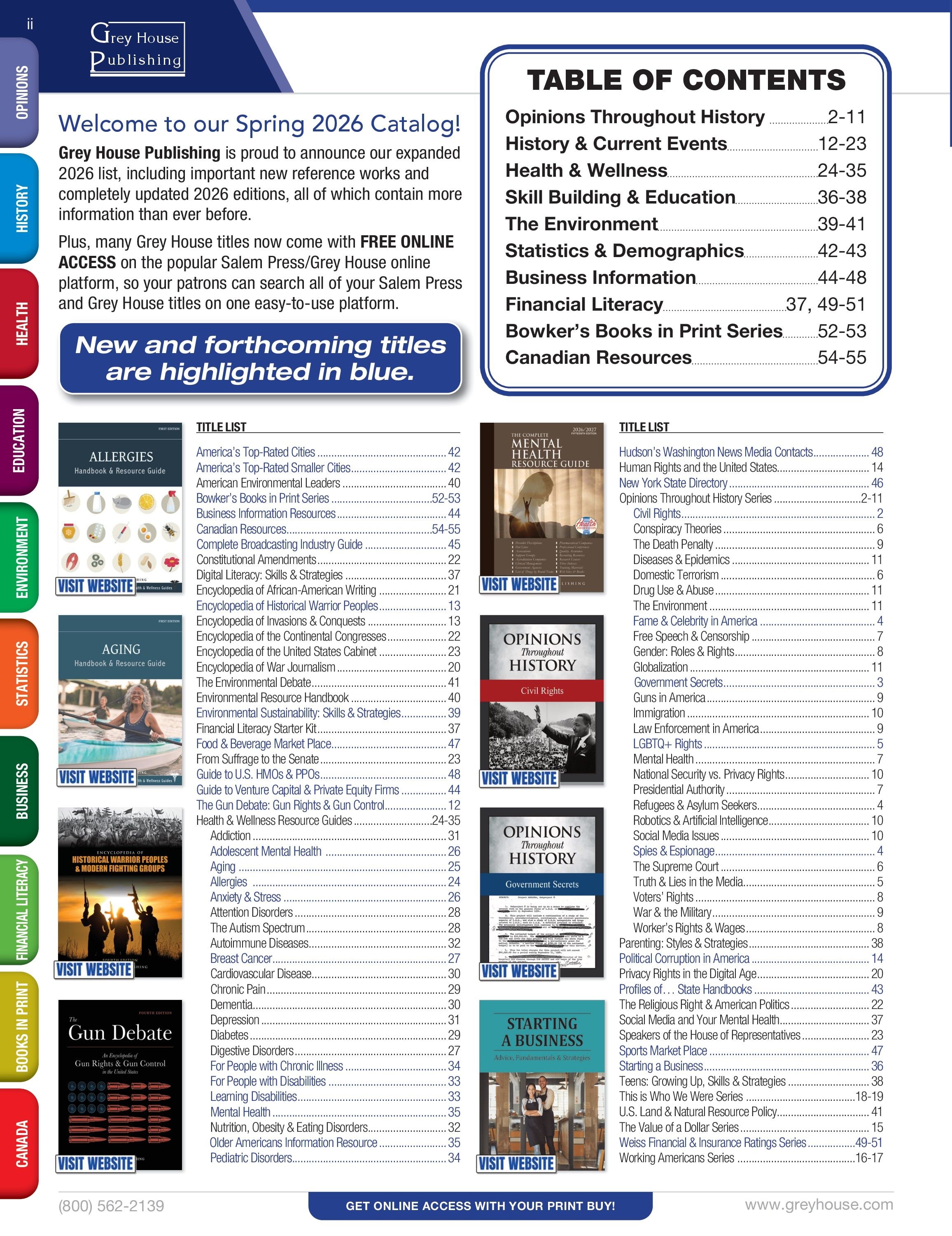 Grey House Publishing Publishing Catalog Weekly Ad January 1 - December 31, 2026