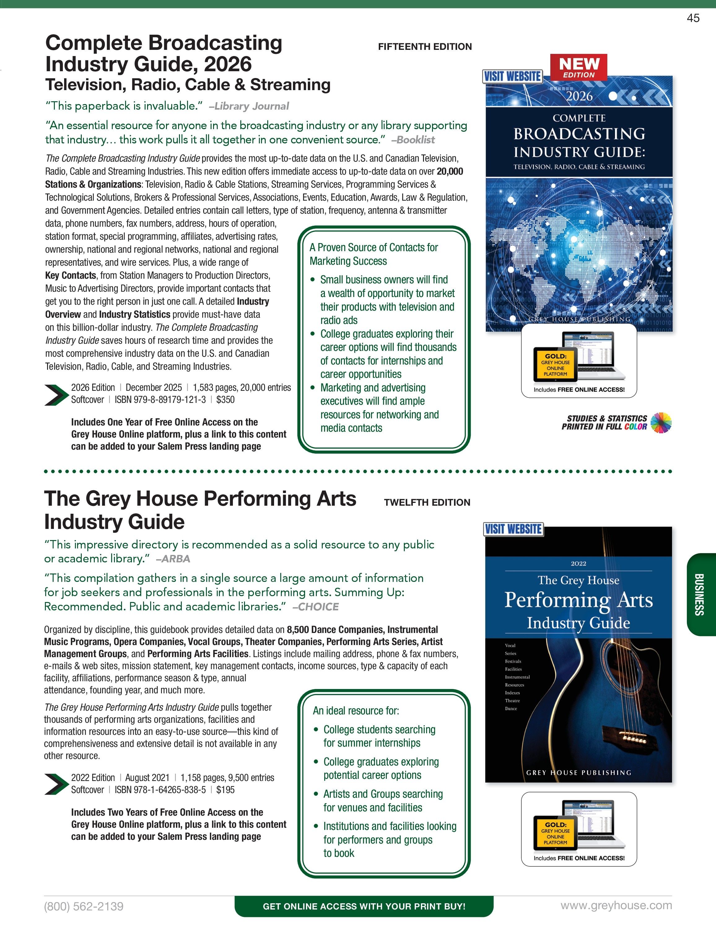 Grey House Publishing Publishing Catalog Weekly Ad January 1 - December 31, 2026