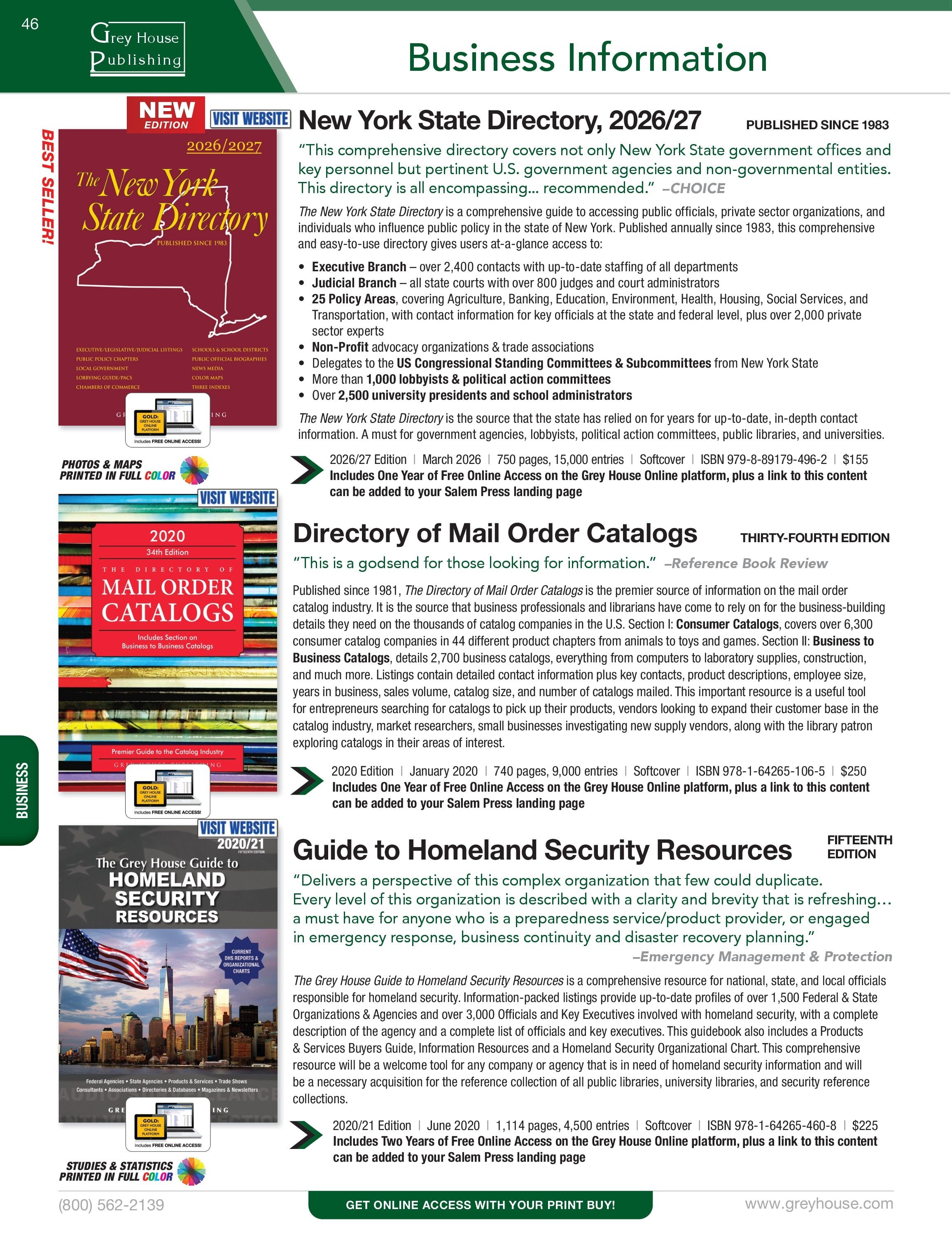 Grey House Publishing Publishing Catalog Weekly Ad January 1 - December 31, 2026