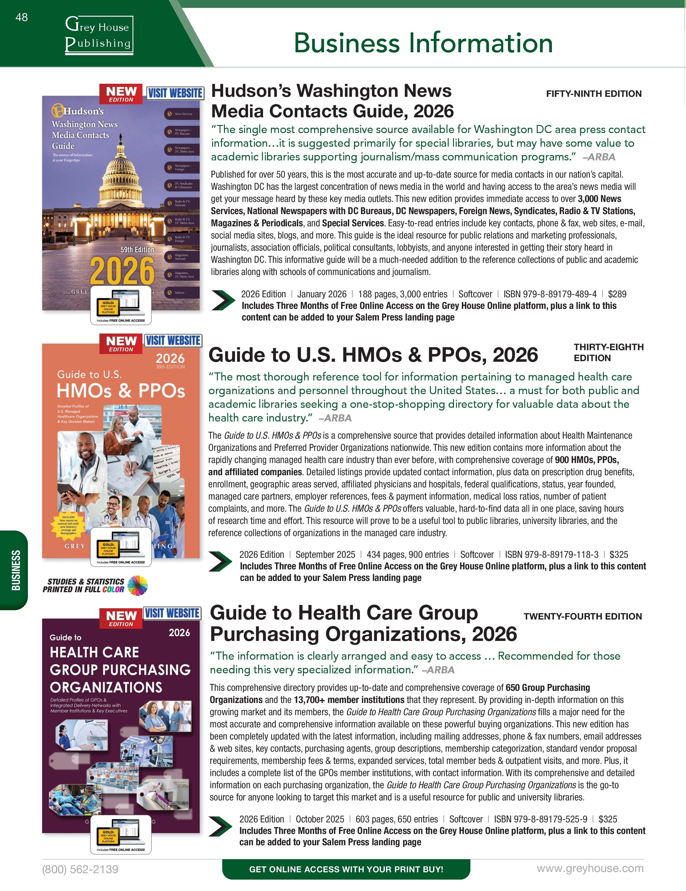 Grey House Publishing Publishing Catalog Weekly Ad January 1 - December 31, 2026