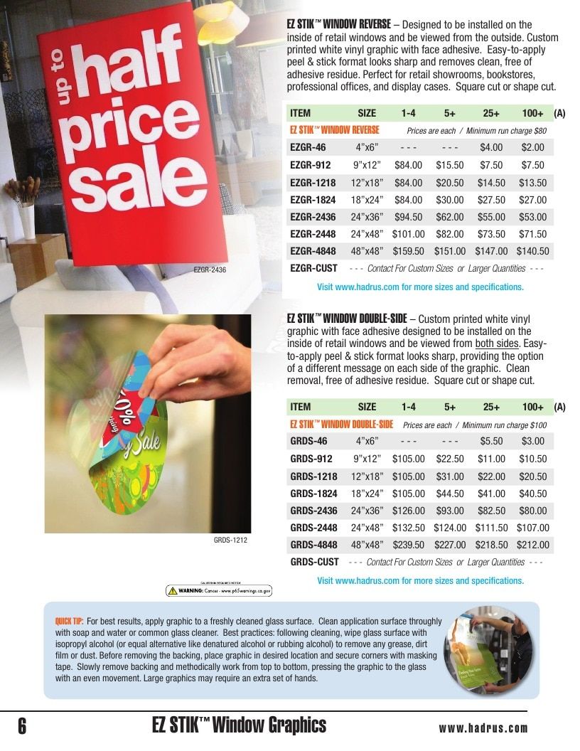 Hadrus Vinyl Graphics Vinyl Graphics Catalog Weekly Ad January 1 - December 31, 2026