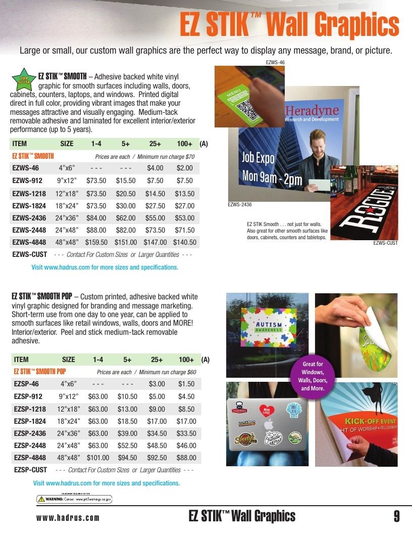 Hadrus Vinyl Graphics Vinyl Graphics Catalog Weekly Ad January 1 - December 31, 2026