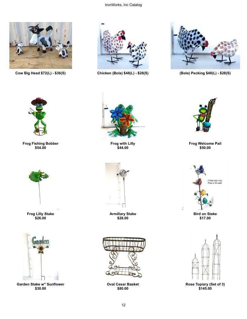 IronWorks, Inc. Garden Iron Products Catalog Weekly Ad January 1 - December 31, 2026