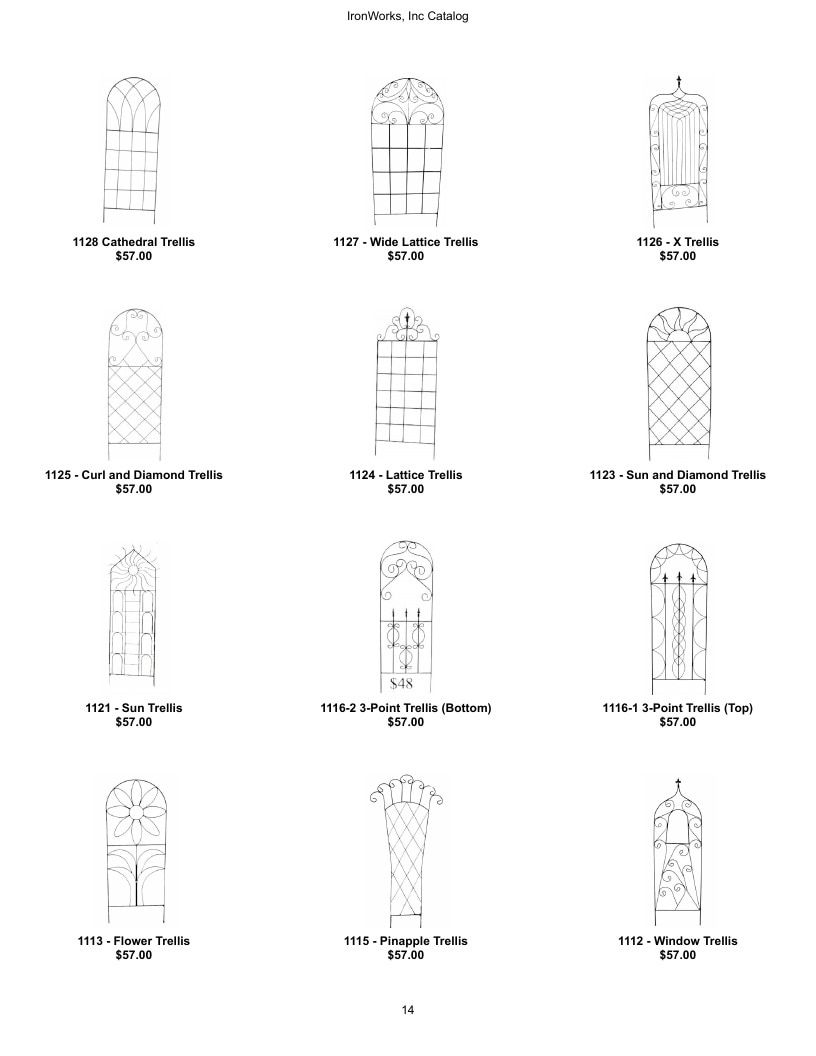 IronWorks, Inc. Garden Iron Products Catalog Weekly Ad January 1 - December 31, 2026