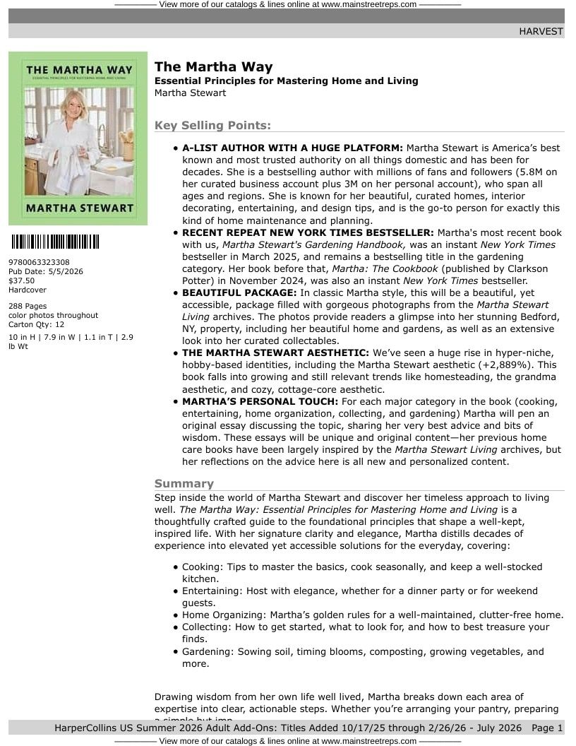 HarperCollins Fall Books Catalog Weekly Ad January 1 - December 31, 2026