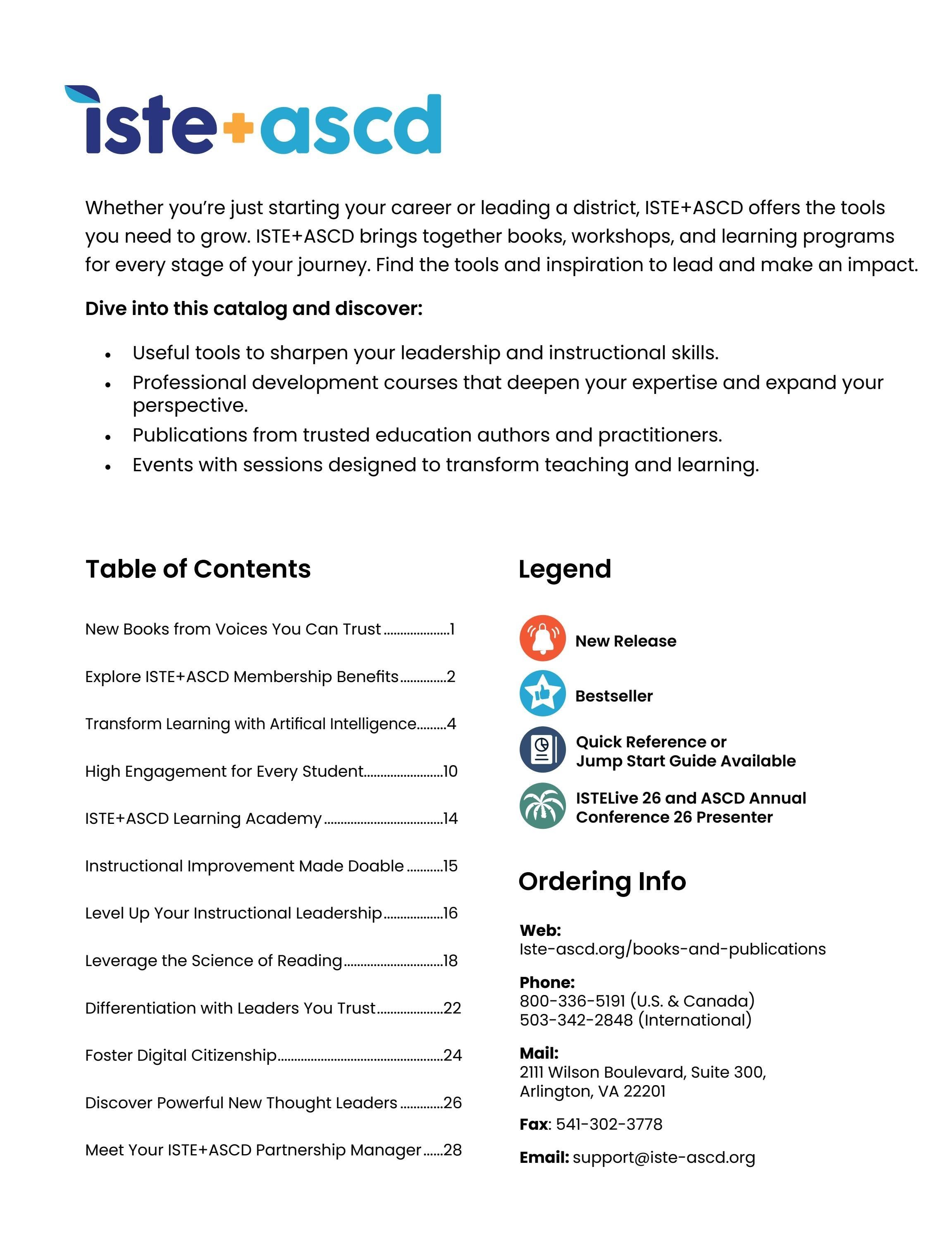 ISTE+ASCD Spring Education Catalog Weekly Ad January 1 - December 31, 2026
