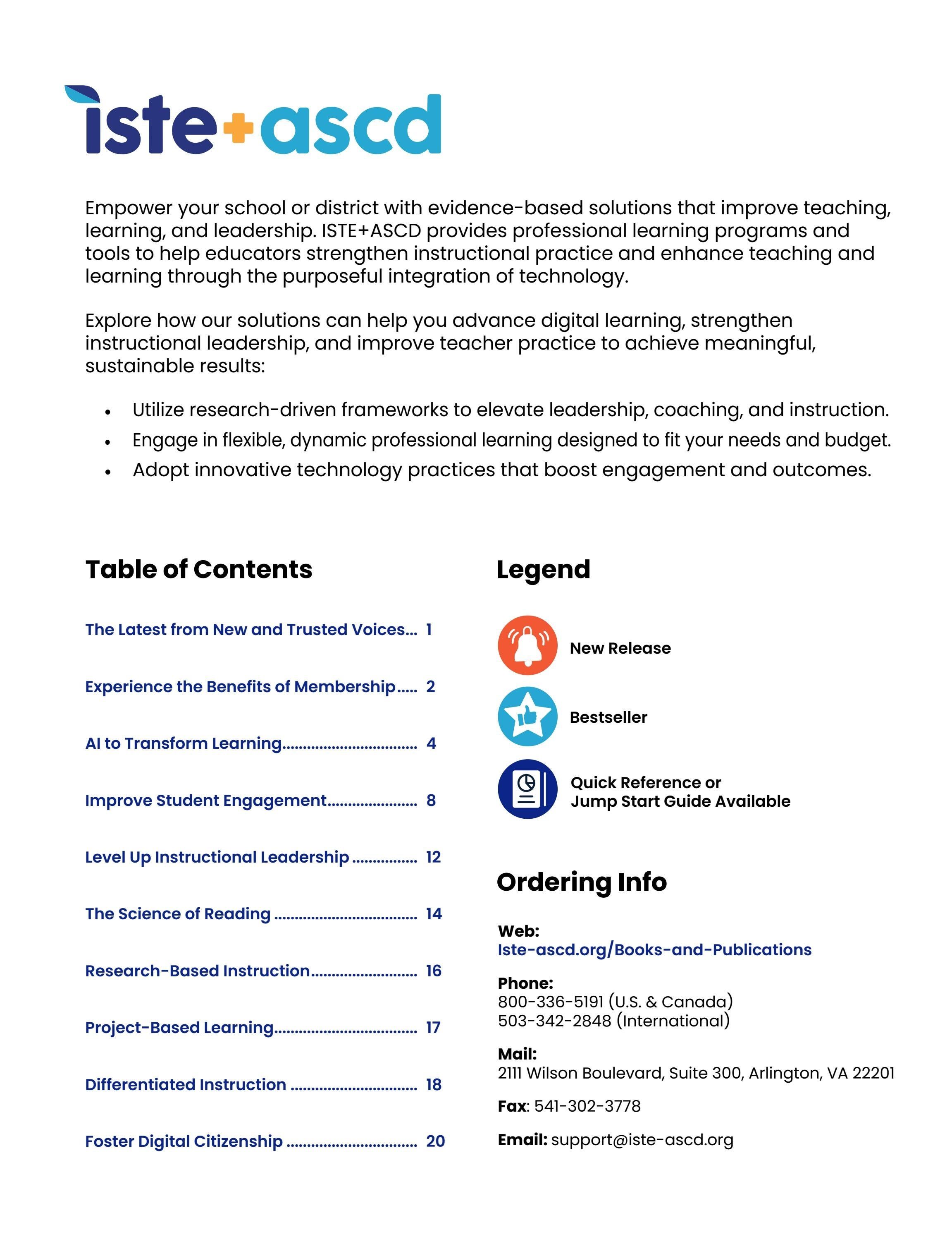 ISTE+ASCD Winter Education Catalog Weekly Ad January 1 - December 31, 2026
