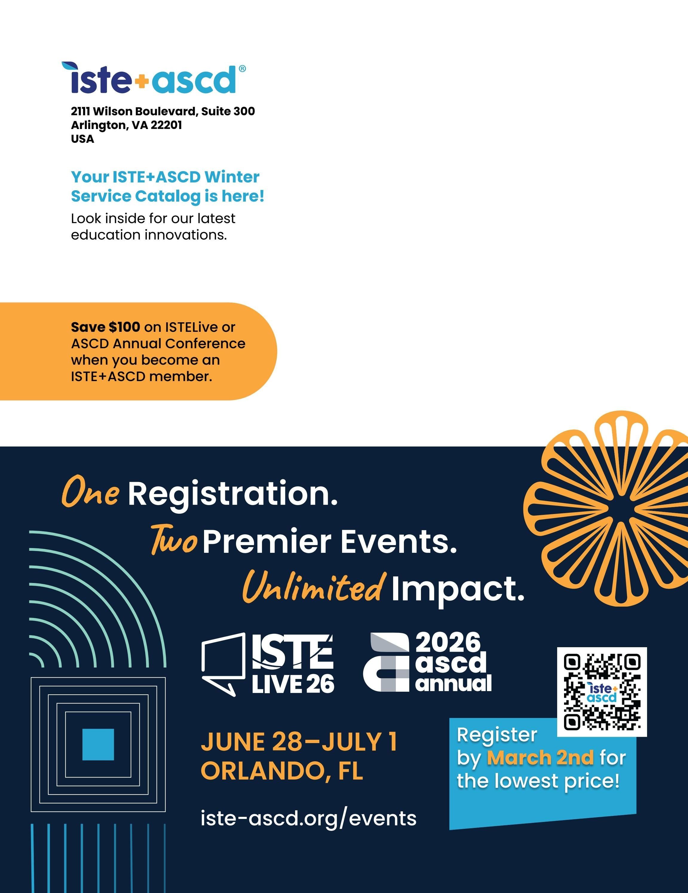 ISTE+ASCD Winter Education Catalog Weekly Ad January 1 - December 31, 2026