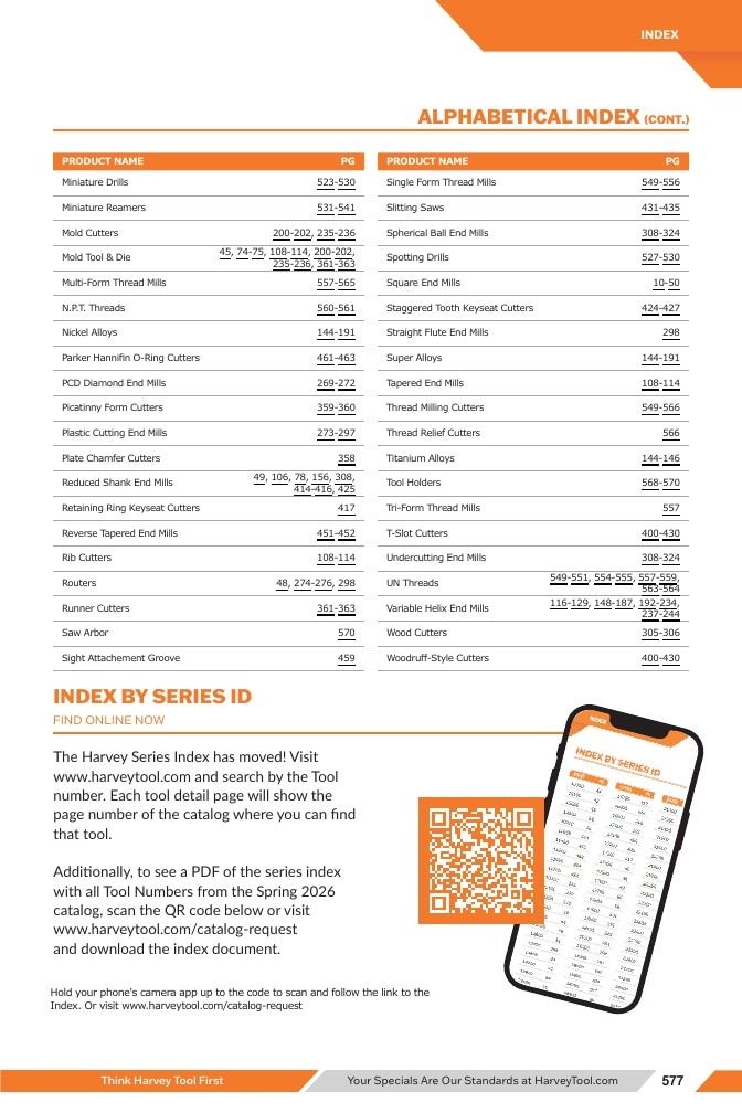 Harvey Tool Cutting Tools Catalog Weekly Ad January 1 - December 31, 2026