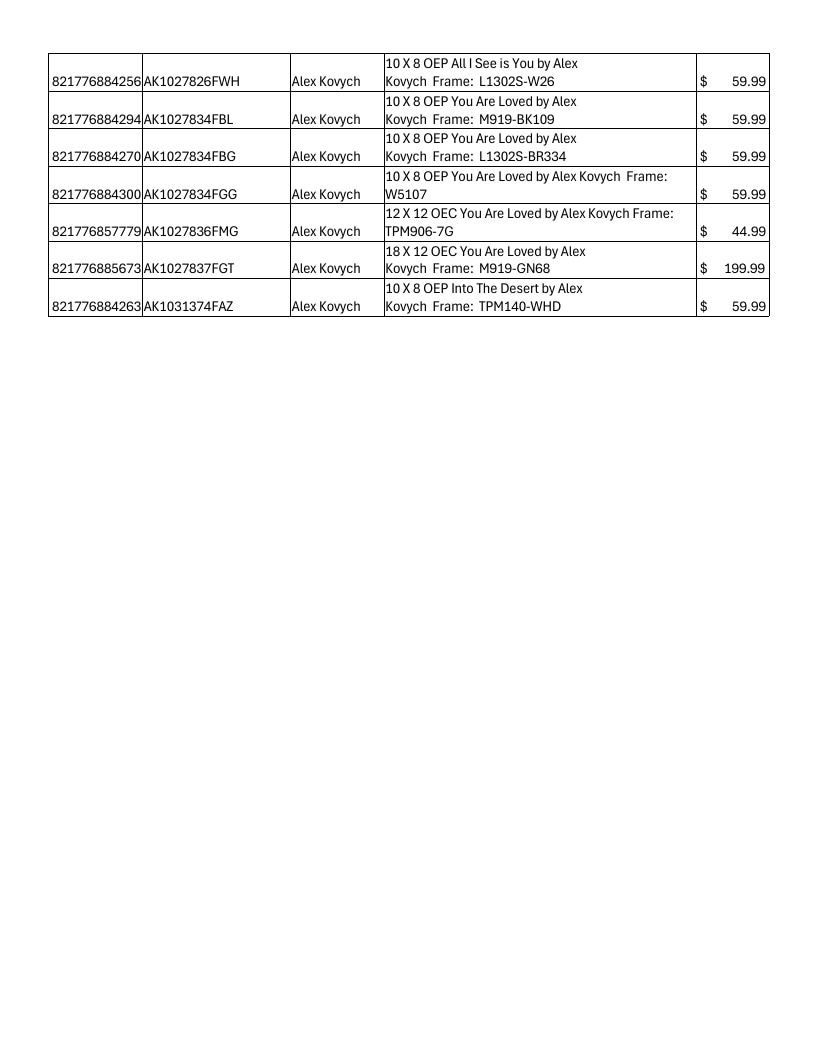 Havenlight Art Catalog Weekly Ad January 1 - December 31, 2026
