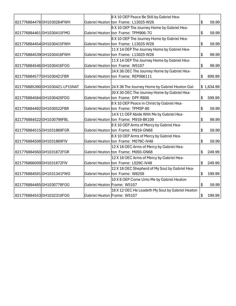 Havenlight Art Catalog Weekly Ad January 1 - December 31, 2026