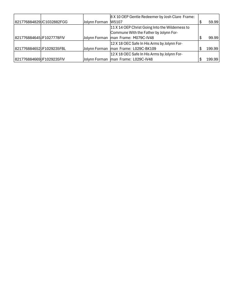 Havenlight Art Catalog Weekly Ad January 1 - December 31, 2026
