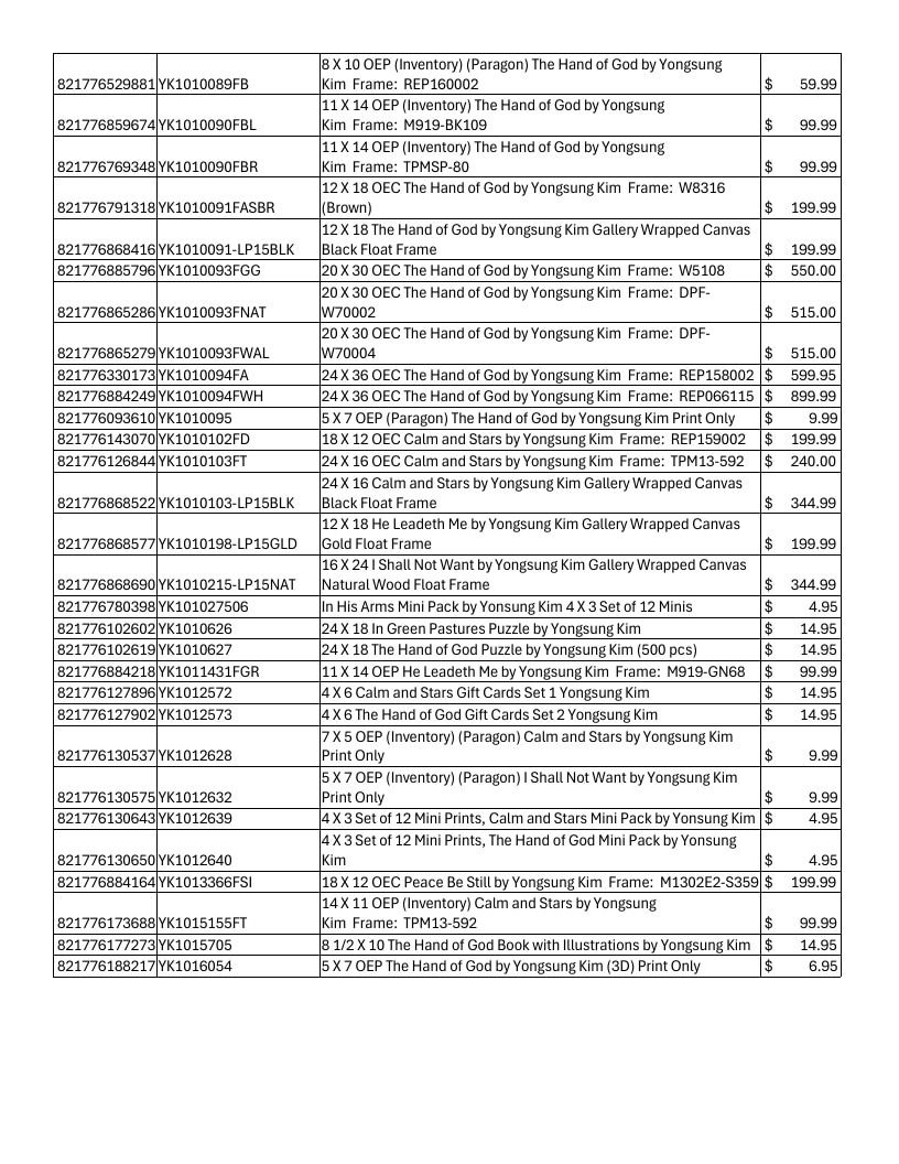 Havenlight Art Catalog Weekly Ad January 1 - December 31, 2026