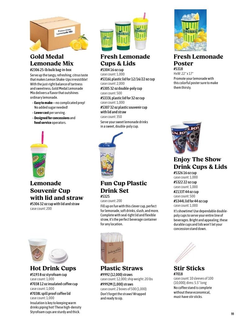 Gold Medal Products Concession Products Catalog Weekly Ad January 1 - December 31, 2026