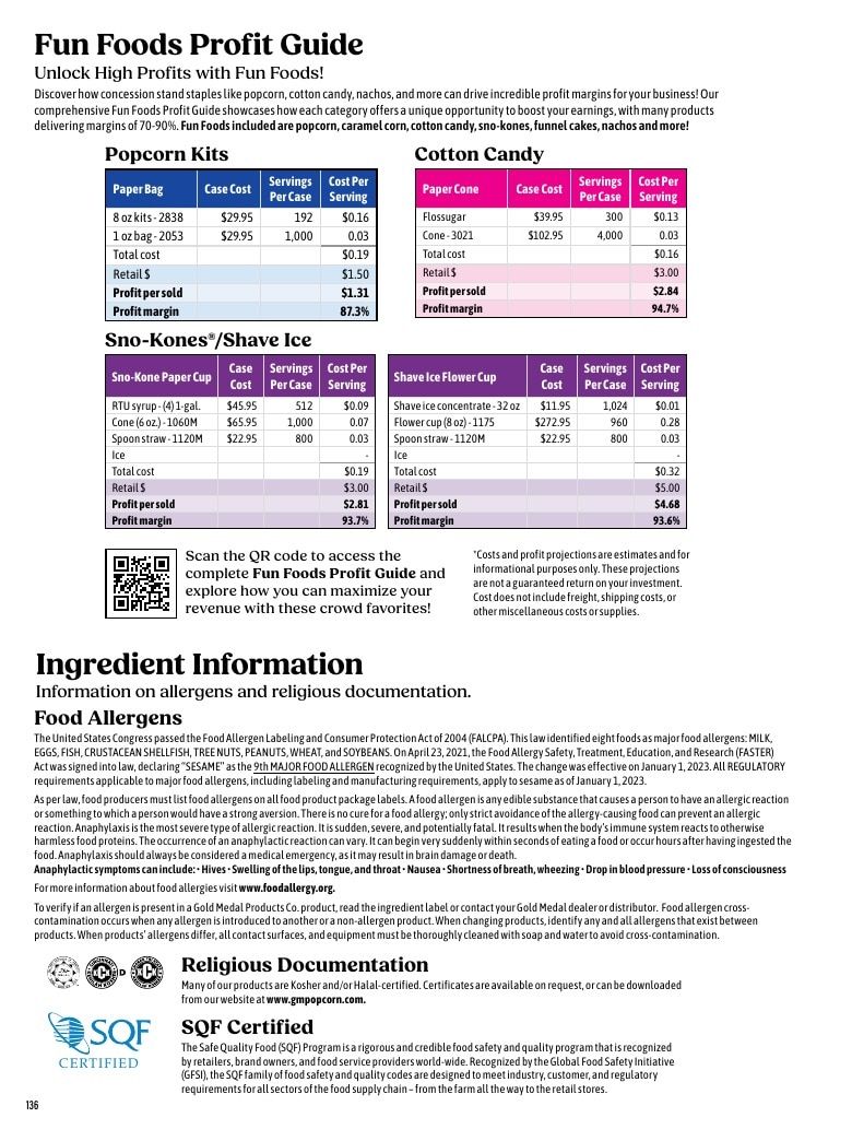 Gold Medal Products Concession Products Catalog Weekly Ad January 1 - December 31, 2026