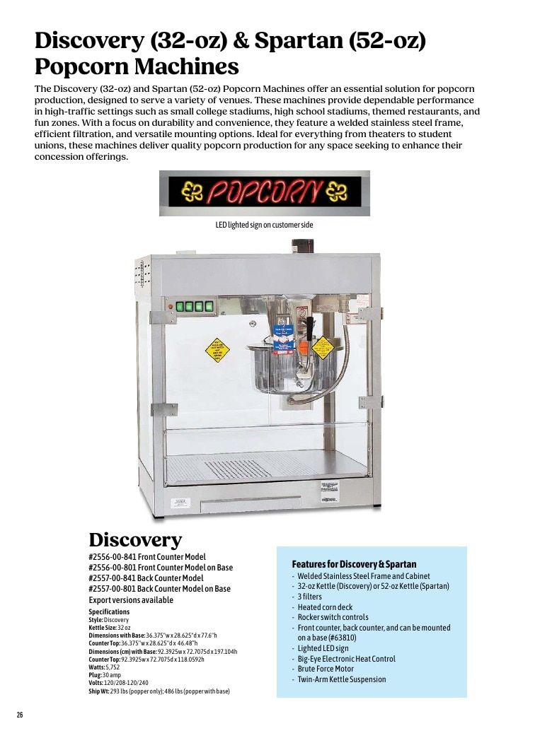 Gold Medal Products Concession Products Catalog Weekly Ad January 1 - December 31, 2026
