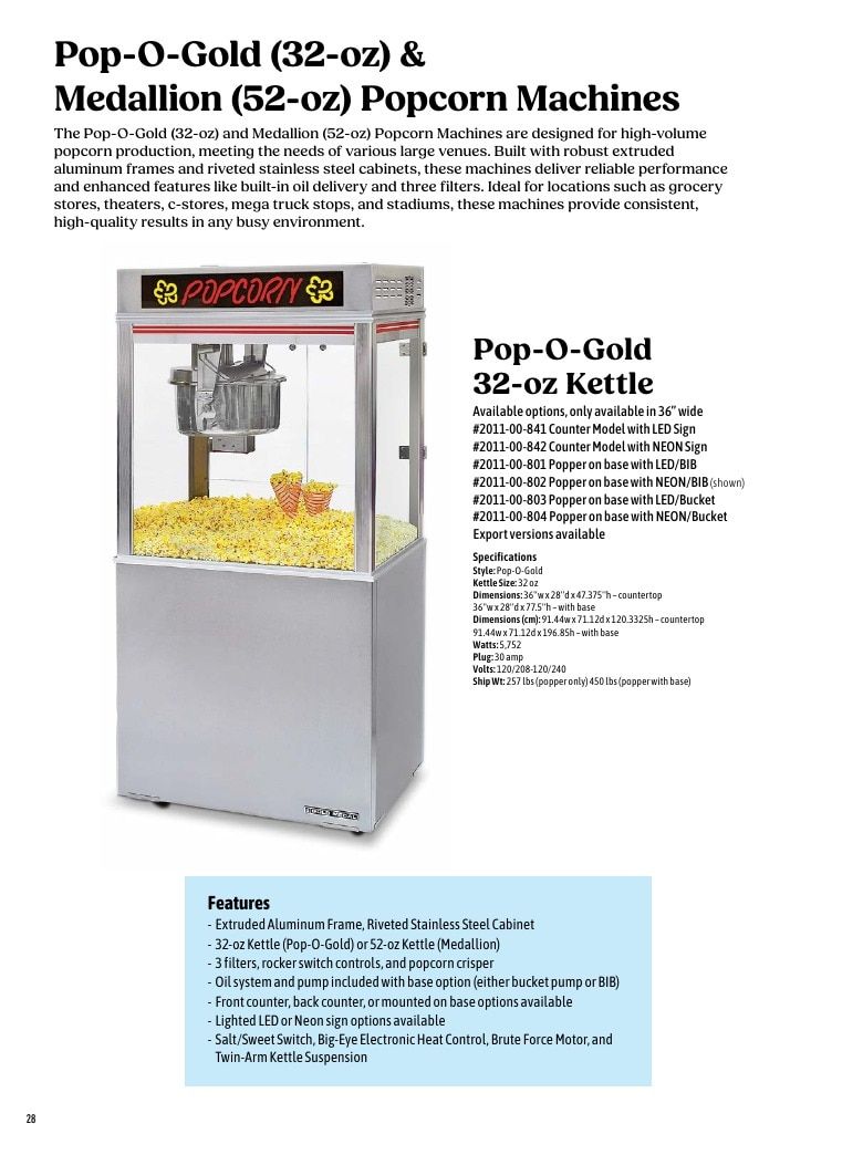 Gold Medal Products Concession Products Catalog Weekly Ad January 1 - December 31, 2026