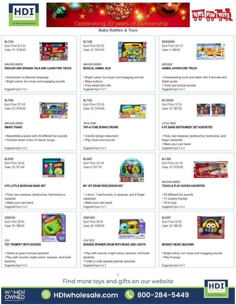 HDI Wholesale Toys and Gifts Catalog Weekly Ad January 1 - December 31, 2026