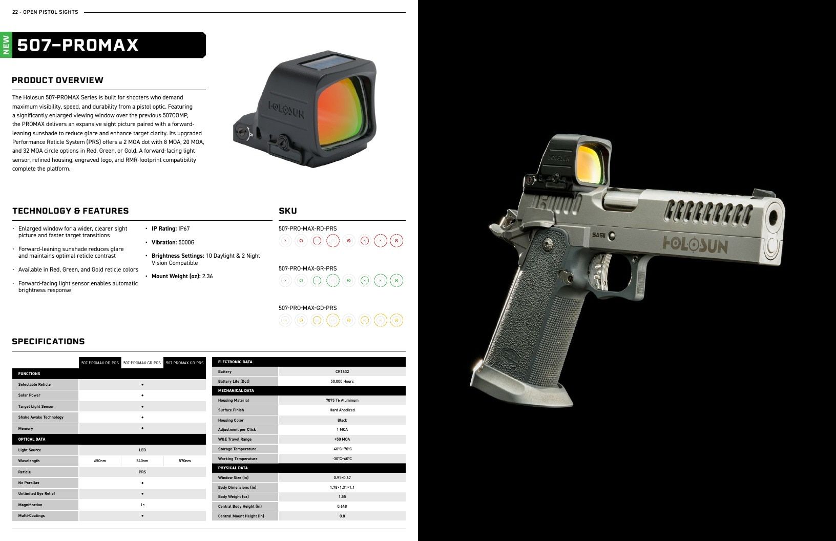 Holosun Optics Products Catalog Weekly Ad January 1 - December 31, 2026
