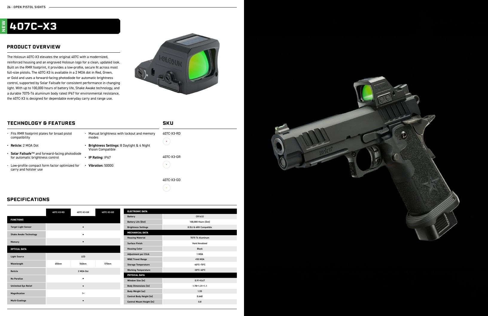Holosun Optics Products Catalog Weekly Ad January 1 - December 31, 2026