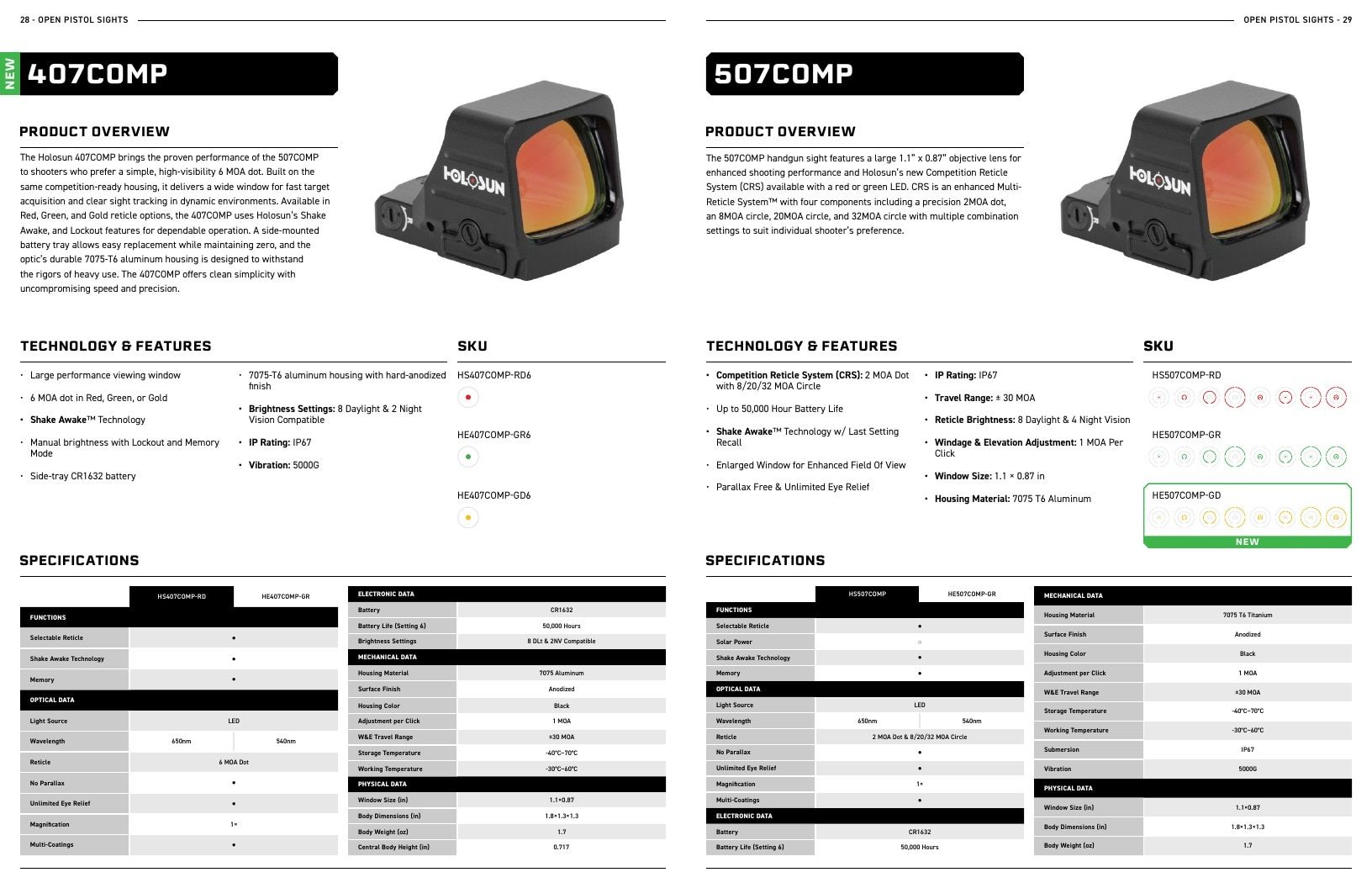 Holosun Optics Products Catalog Weekly Ad January 1 - December 31, 2026